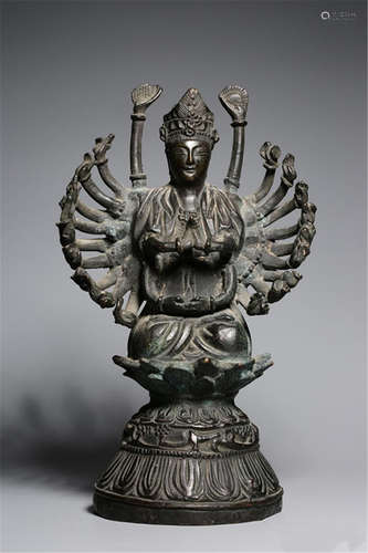 A Chinese Bronze Figure of Buddha