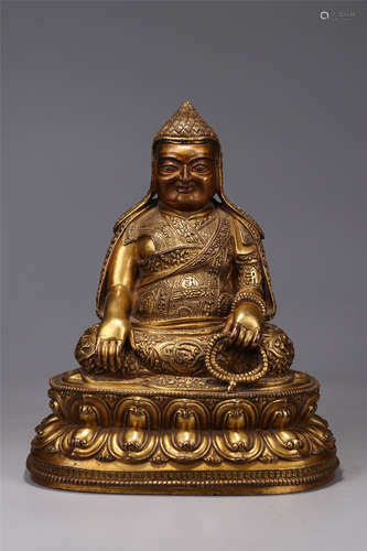 A Chinese Gilt Bronze Figure of Buddha