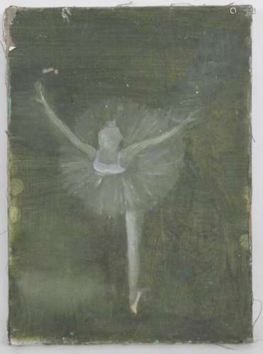 La danseuse. Huile sur toile. 33 x 24 cm. (usures …