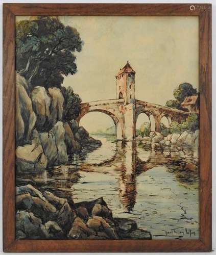 Paul Henry LAFON (XIX XX). Le Pont Vieux d’Orthez.…