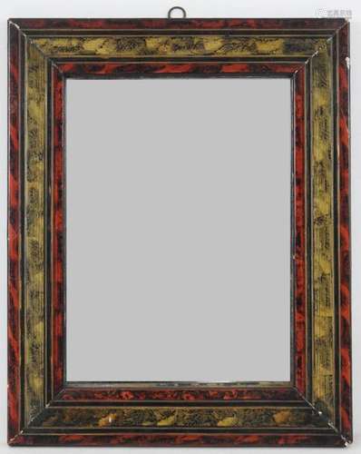 MIROIR encadrement en bois. XXème.43 x 34 cm (acci…