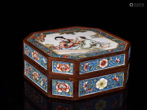 Enameled Box, Qianlong Mark