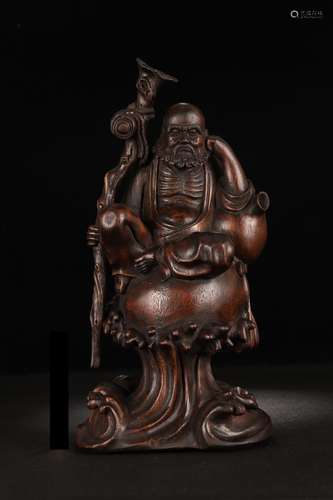 Agarwood Bodhidharma Statue