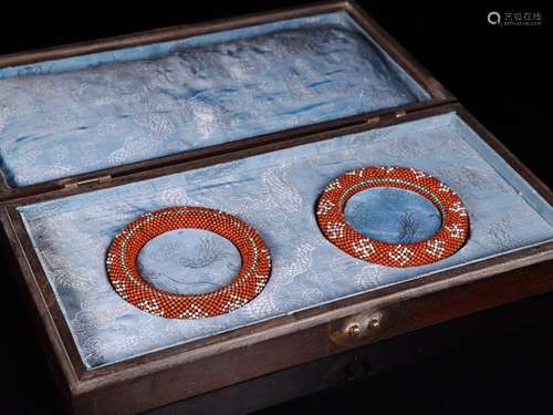 Pair of Red Coral Bangles