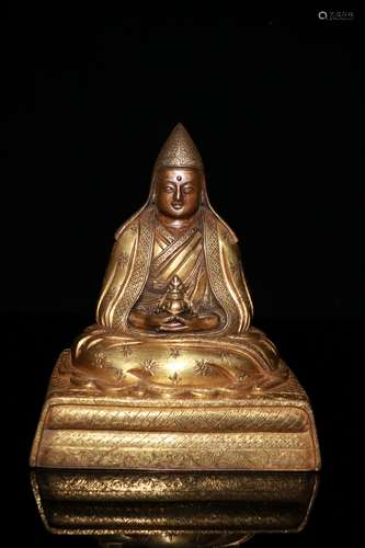 Gilt Bronze Tsongkhapa Statue