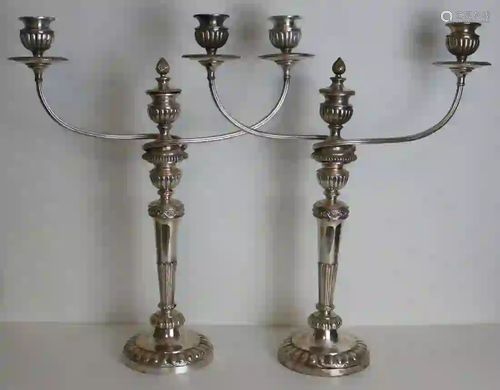 SILVERPLATE. Pair of Old Sheffield Matthew Boulton