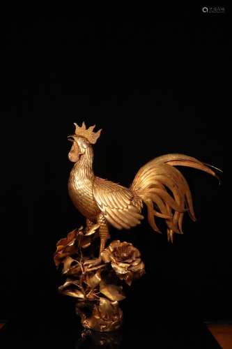 Gilt Chicken Ornament