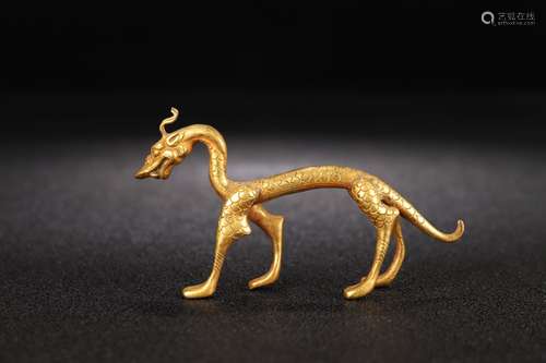 Gilt Bronze Dragon Ornament