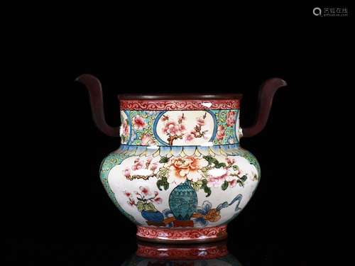 Enameled Porcelain Censer