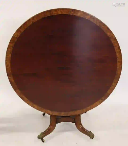 Antique Mahogany Banded Mahogany Tilt Top