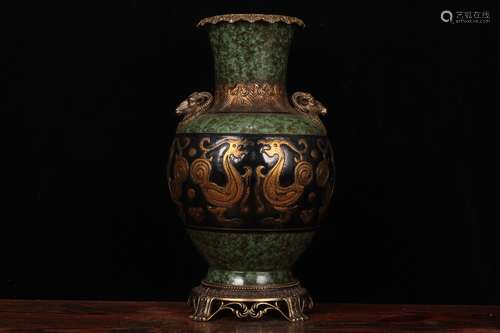 Bronze Porcelain Gilt Vase