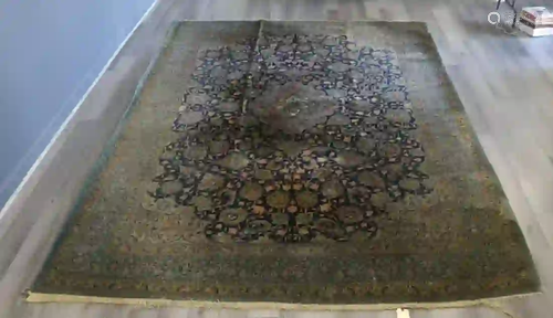 Antique And Finely Hand Woven Roomsize Carpet.