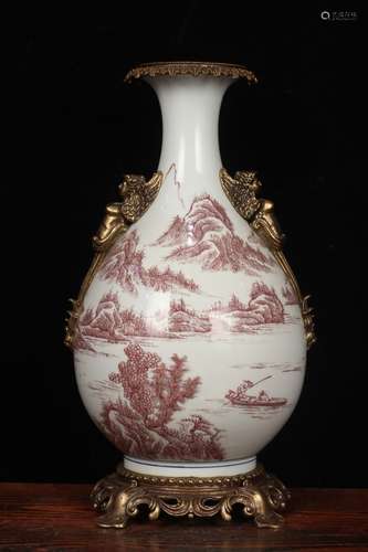 Underglaze Red Yuhuchunping Vase