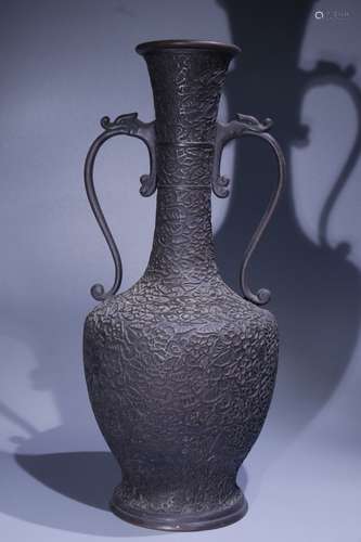 Bronze Dragon Ear Vase