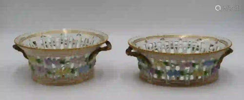 2 Royal Copenhagen Flora Danica Reticulated