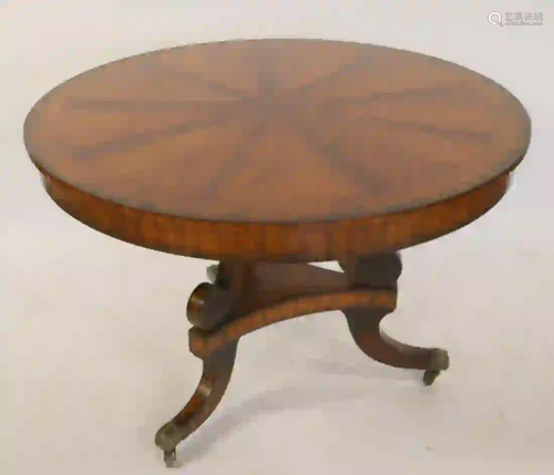 Maitland Smith Mahogany Banded Center Table