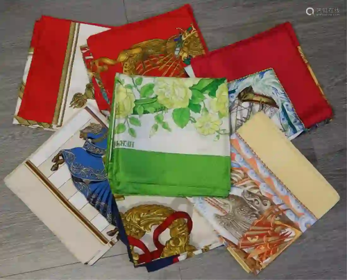 COUTURE. (7) Hermes Silk Scarves