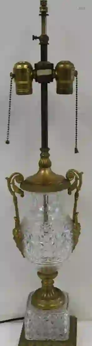 Fine Quality Bronze Mounted Cut Glass Urn Form