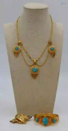 JEWELRY. Victorian Gold and Turquoise Jewelry.