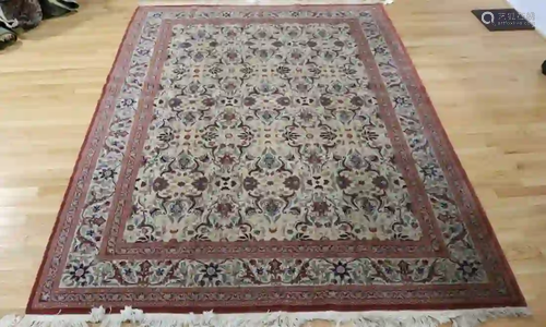 Vintage And Finely Hand Woven Roomsize Carpet.