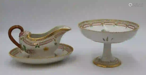 Royal Copenhagen Flora Danica Porcelain Lot.