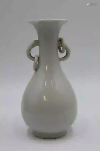 Chinese White Glazed Porcelain Bottle Vase.