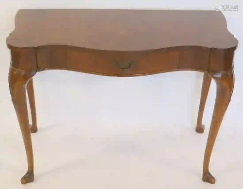 Antique Walnut 1 Drawer Desk Signed Irwin.