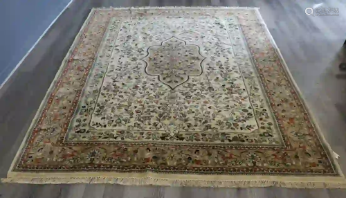 Vintage And Finely Hand Woven Carpet.