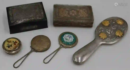 Assorted Group of Persian Silver Decorative Items.