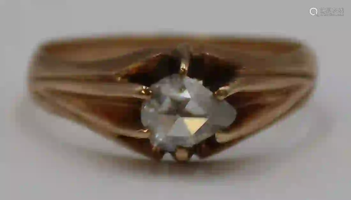 JEWELRY. 14kt Gold and Rose Cut Diamond Ring.