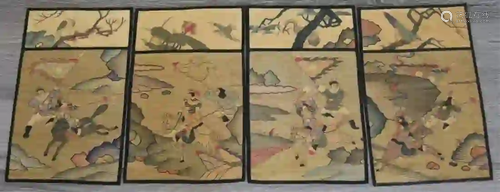 (4) Chinese Kesi Tapestry Panels.