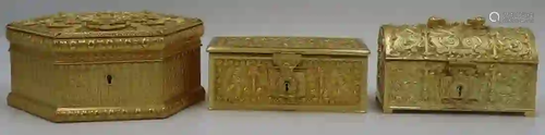 Grouping of (3) Ormolu Jewelry Boxes.