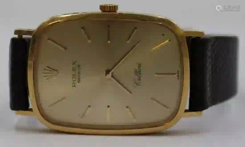 JEWELRY. Vintage Rolex Cellini 18kt Gold Watch.