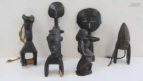 Lot Of 6 Antique African Carvings.