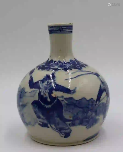 Chinese Blue and White Porcelain Vase.