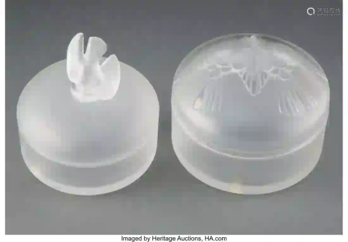 27175: Two Lalique Glass Powder Boxes for Nina Ricci, p