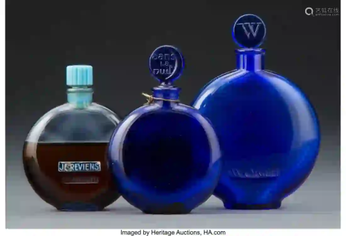 27183: Three R. Lalique Glass Perfumes for Worth, circa