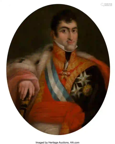 27220: Spanish School (19th Century) Portrait of King F