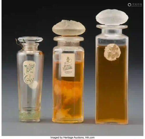 27172: Three Continental Glass Perfumes, early-mid-20th