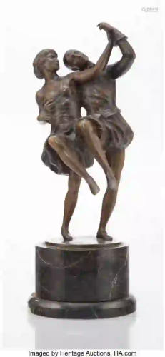27089: Unknown Artist Dancing Couple Bronze 12-1/4 inc