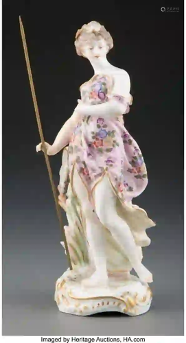 27288: A German Porcelain Figure, 20th century Marks: (