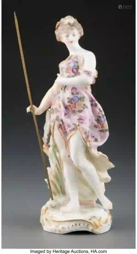 27288: A German Porcelain Figure, 20th century Marks: (
