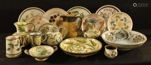 A quantity of Denby pottery, comprising various plates and jugs, mostly Glyn Colledge (quantity)