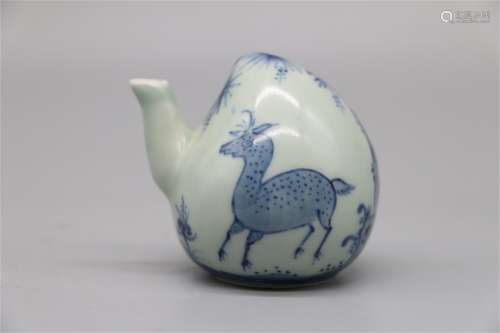 Blue and white inkstone drops in Ming Dynasty