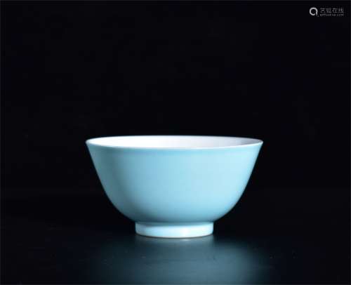 Turquoise green glazed bowl