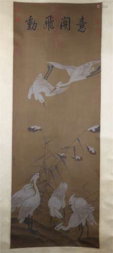 Chinese painting of Cui Bai's flowers and birds