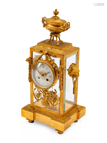 A French Gilt Bronze Mantel Clock