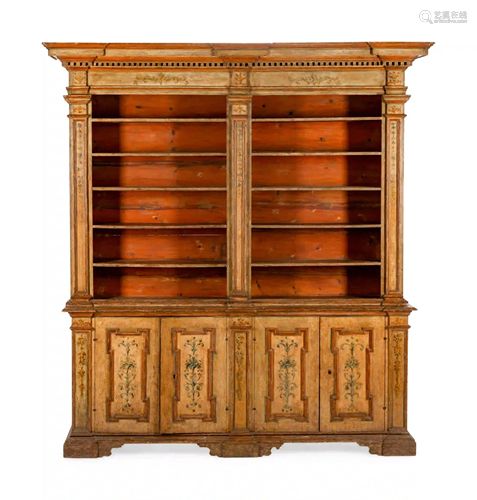 An Italian Neoclassical Painted Bookcase