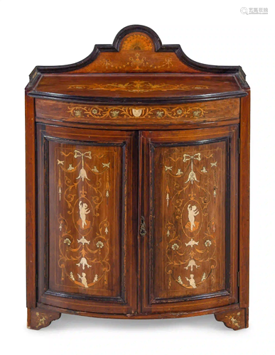 An Italian Neoclassical Style Marquetry Decorated