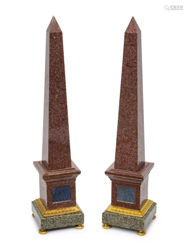 A Pair of Grand Tour Style Gilt Bronze Mounted